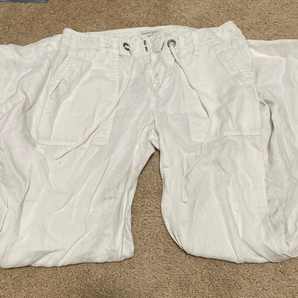 Linen Banana Republic Low rise pants